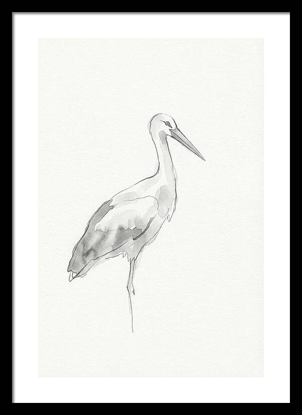 Stork In Minimalist Style