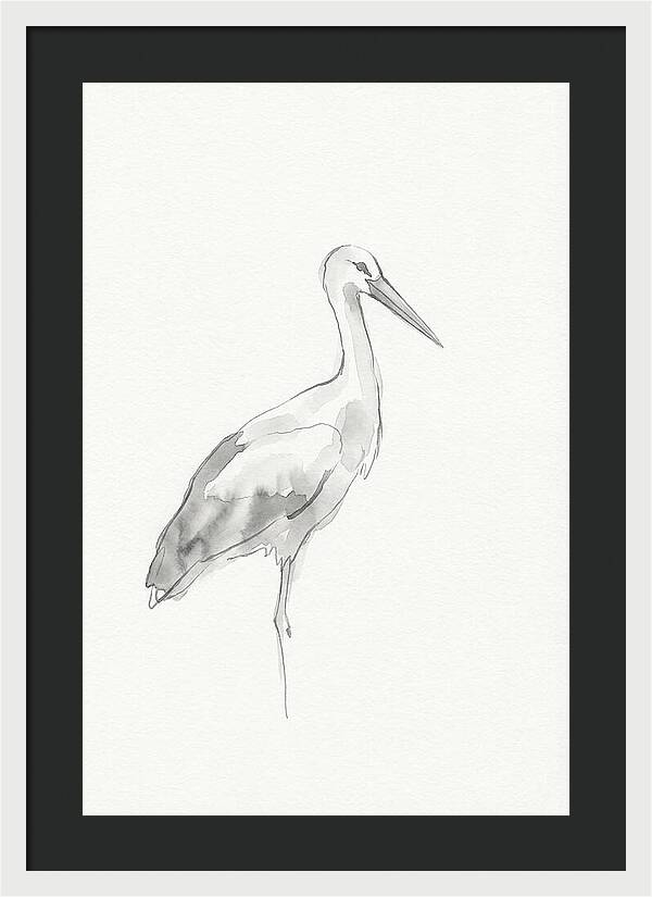 Stork In Minimalist Style