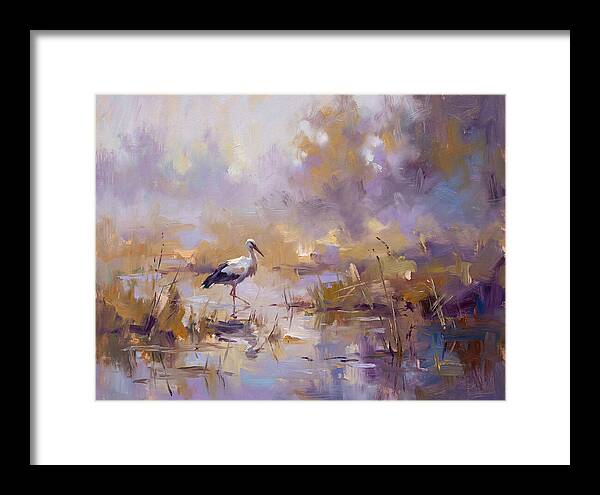 Stork In Serene Wetlands
