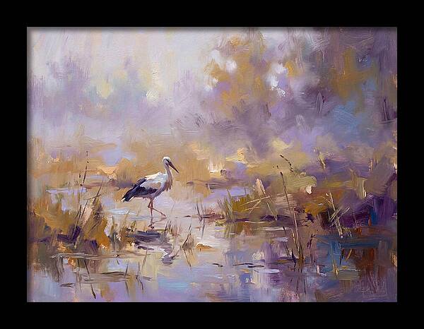 Stork In Serene Wetlands