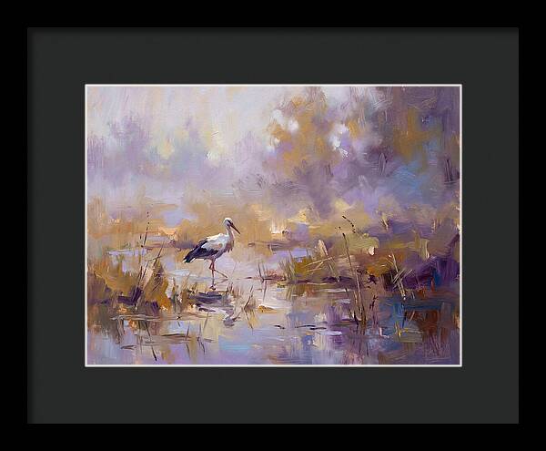 Stork In Serene Wetlands