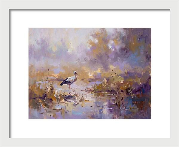 Stork In Serene Wetlands