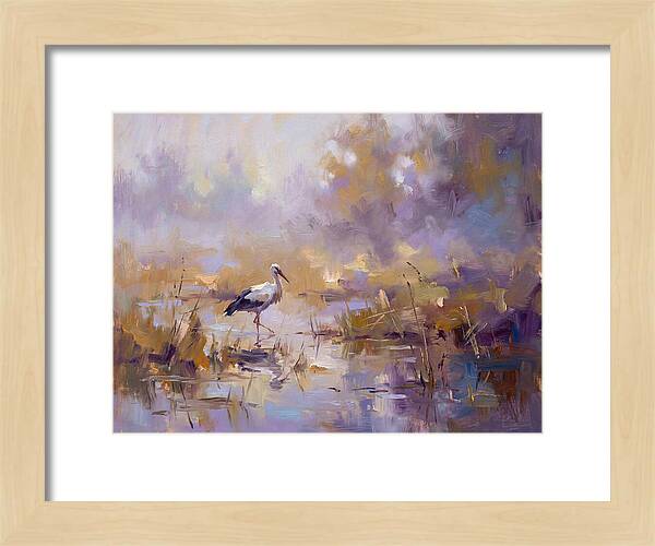 Stork In Serene Wetlands