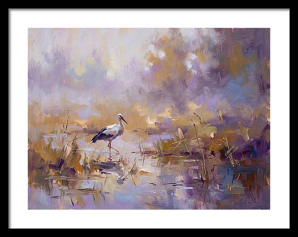 Stork In Serene Wetlands