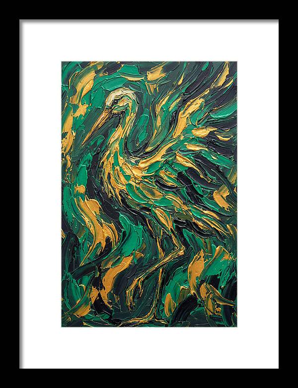 Stork In Vibrant Greens
