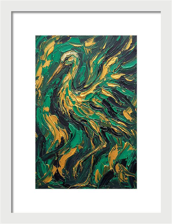 Stork In Vibrant Greens