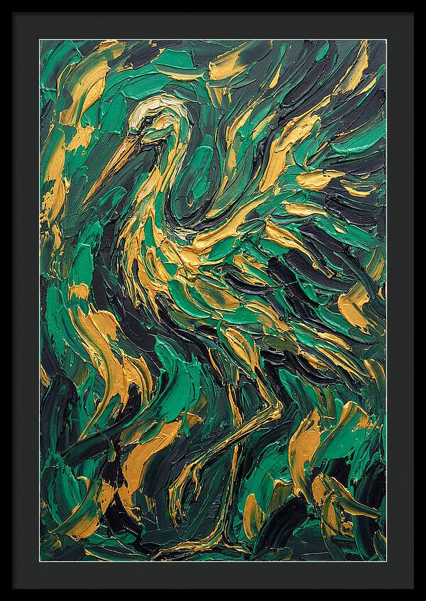 Stork In Vibrant Greens