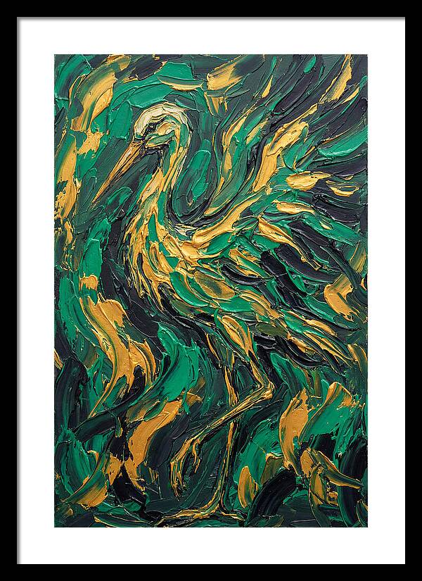 Stork In Vibrant Greens