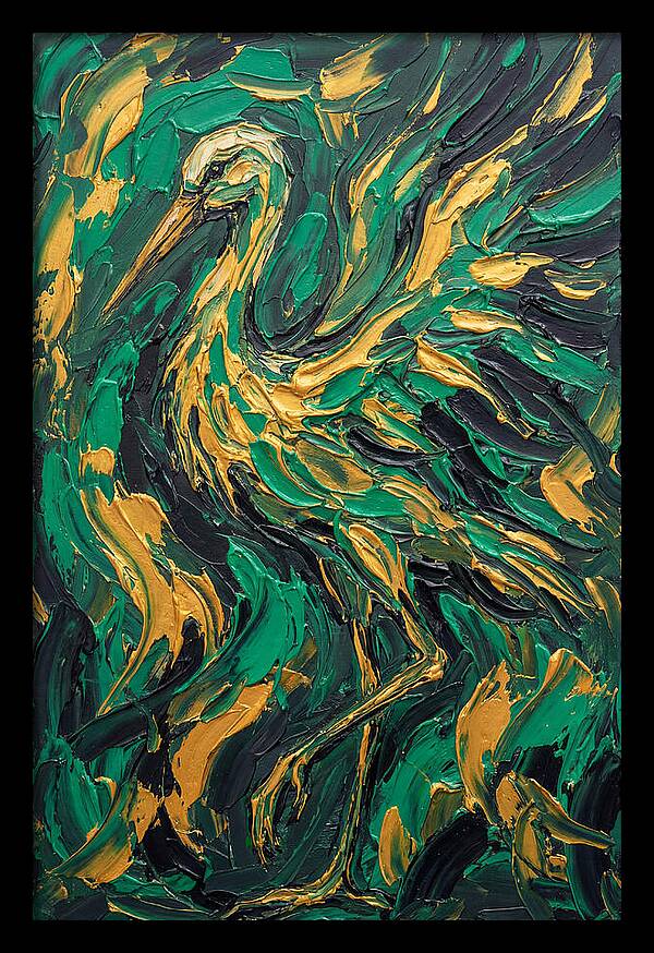 Stork In Vibrant Greens