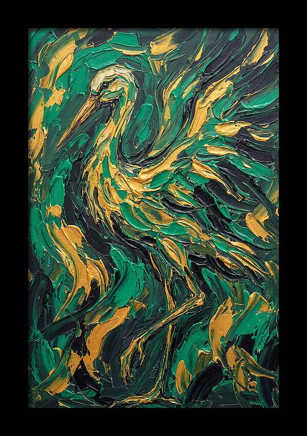 Stork In Vibrant Greens