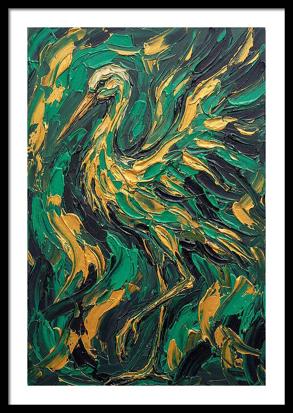 Stork In Vibrant Greens