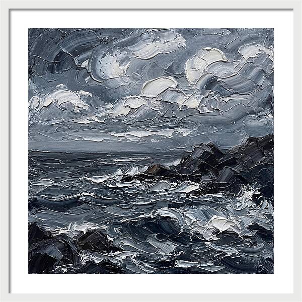 Stormy Coast In Monochrome