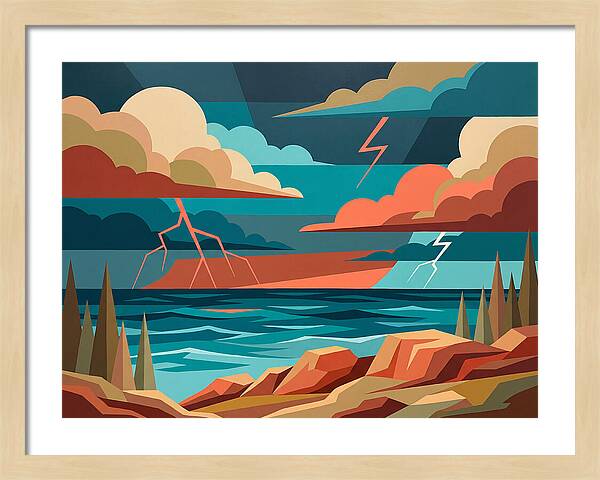 Stormy Coastal Landscape