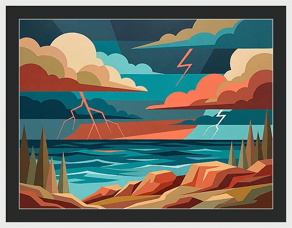 Stormy Coastal Landscape