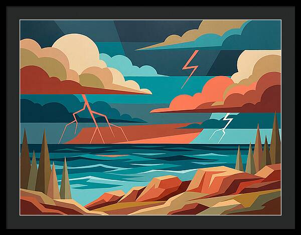Stormy Coastal Landscape