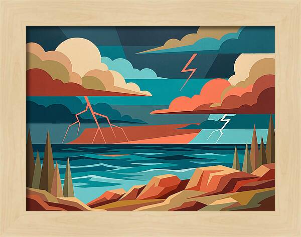 Stormy Coastal Landscape
