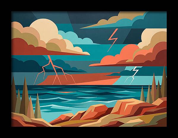 Stormy Coastal Landscape