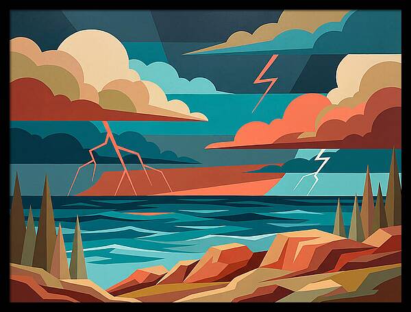 Stormy Coastal Landscape