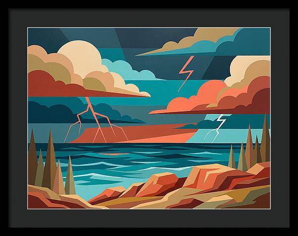 Stormy Coastal Landscape
