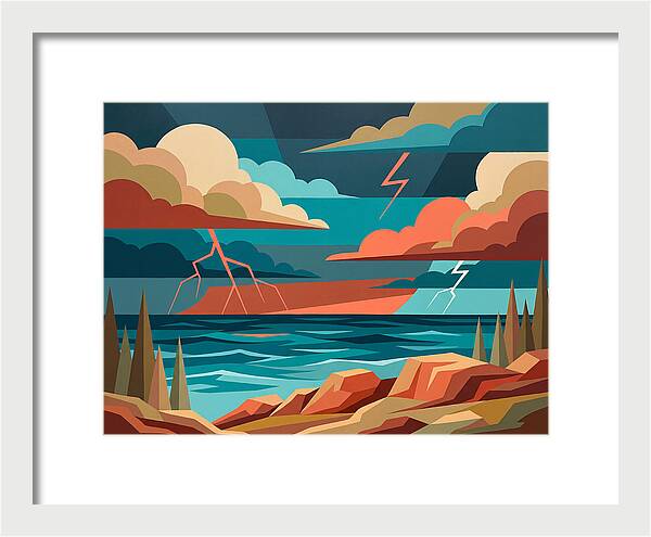 Stormy Coastal Landscape