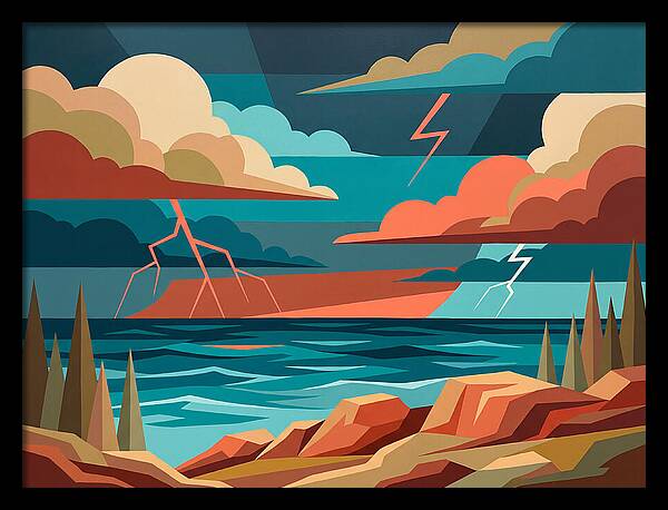Stormy Coastal Landscape