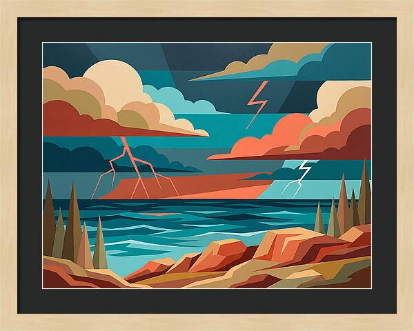 Stormy Coastal Landscape