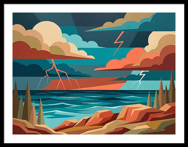 Stormy Coastal Landscape