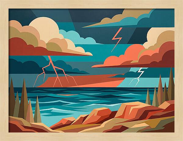 Stormy Coastal Landscape