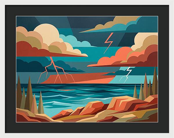 Stormy Coastal Landscape