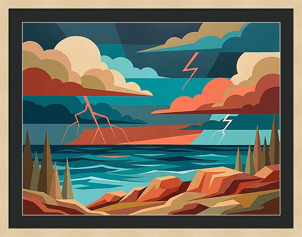 Stormy Coastal Landscape