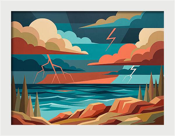 Stormy Coastal Landscape