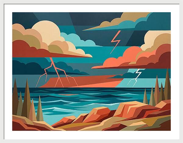 Stormy Coastal Landscape