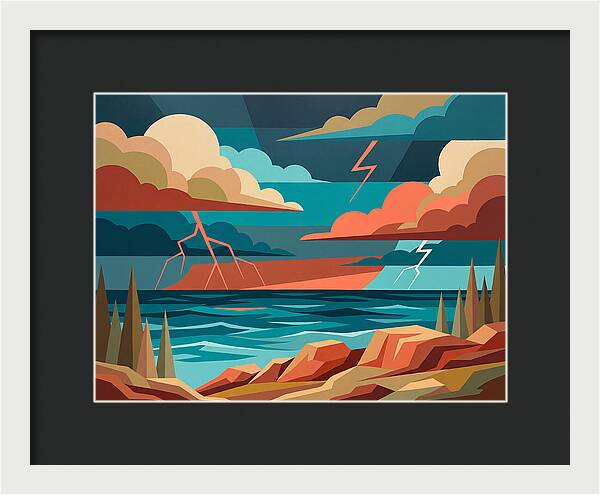 Stormy Coastal Landscape