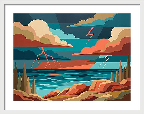 Stormy Coastal Landscape
