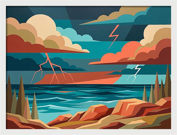 Stormy Coastal Landscape