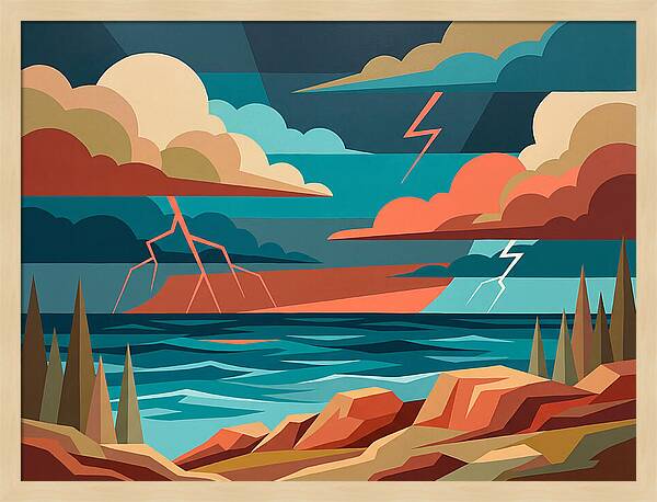 Stormy Coastal Landscape