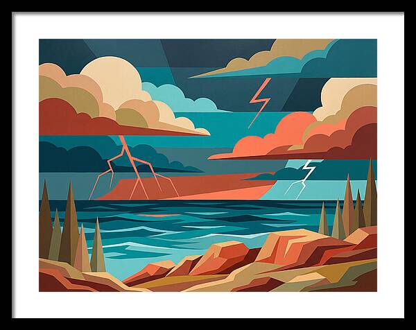Stormy Coastal Landscape
