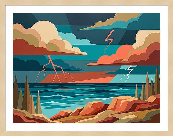 Stormy Coastal Landscape