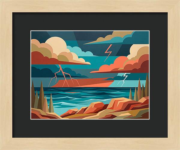 Stormy Coastal Landscape