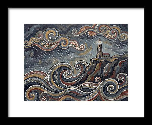Stormy Coastline With Lighthouse