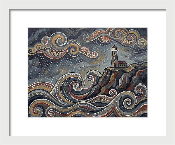 Stormy Coastline With Lighthouse