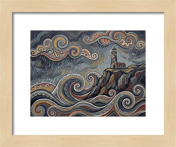 Stormy Coastline With Lighthouse