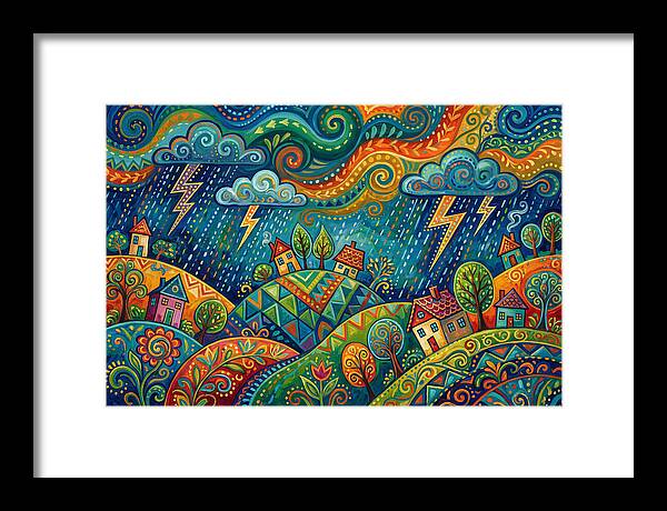 Stormy Folk Landscape