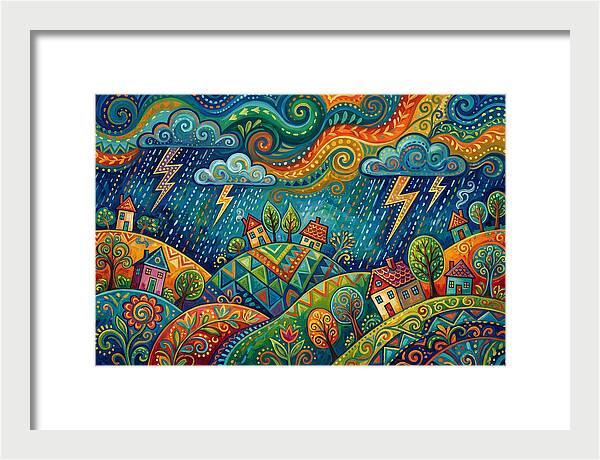 Stormy Folk Landscape