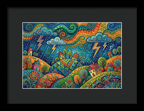 Stormy Folk Landscape