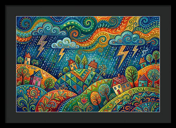 Stormy Folk Landscape