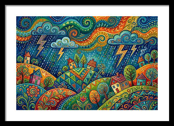 Stormy Folk Landscape