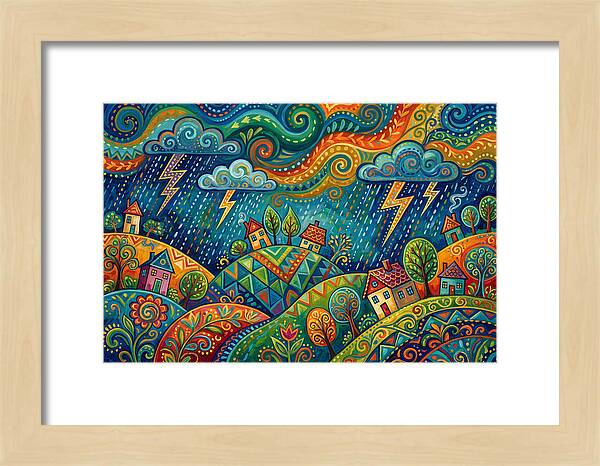 Stormy Folk Landscape