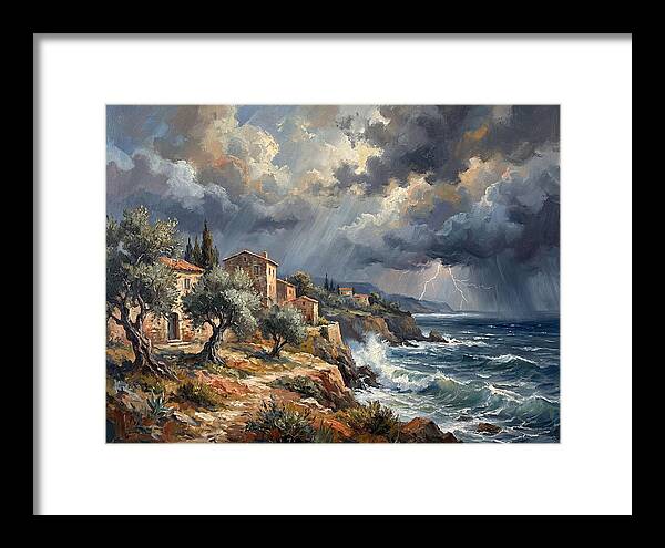 Stormy Mediterranean Coastline