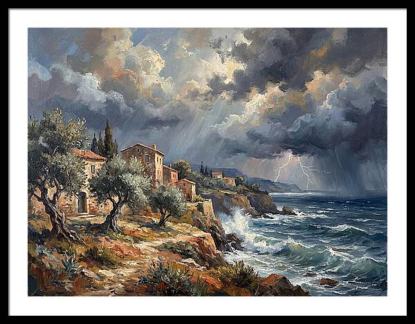 Stormy Mediterranean Coastline